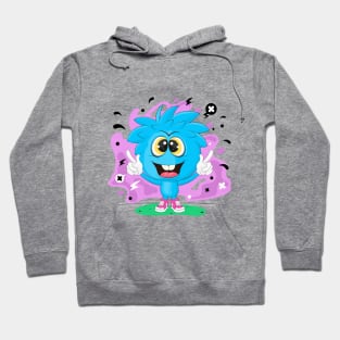 Cheering Cartoon Boy Hoodie